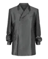 Ferragamo Double Breasted Jacket In Black