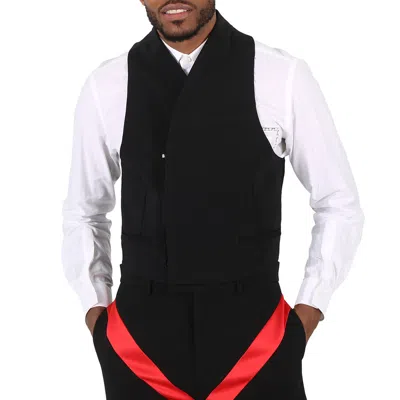Ferragamo Double Breasted Slim Fit Waistcoat In Black