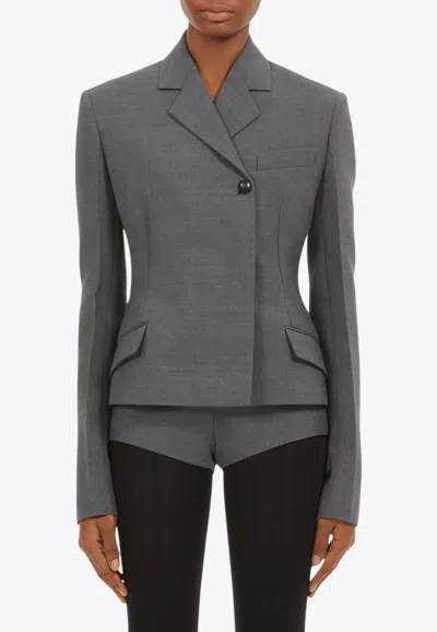 FERRAGAMO DOUBLE-BREASTED WOOL BLAZER