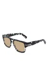 Ferragamo Double Bridge Square Sunglasses, 56mm In Black Tortoise