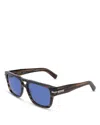 Ferragamo Double Bridge Square Sunglasses, 56mm In Striped Brown