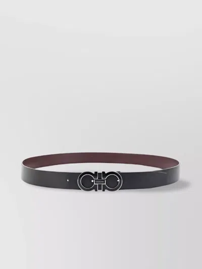 FERRAGAMO DOUBLE-FACE CALFSKIN REVERSIBLE BELT
