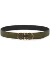 Ferragamo Double Finish Buckle Reversible Gancini Belt