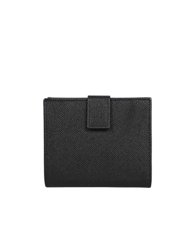 Ferragamo Double-fold Wallet In Black