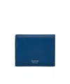 Ferragamo Compact Leather Logo Wallet In Blue