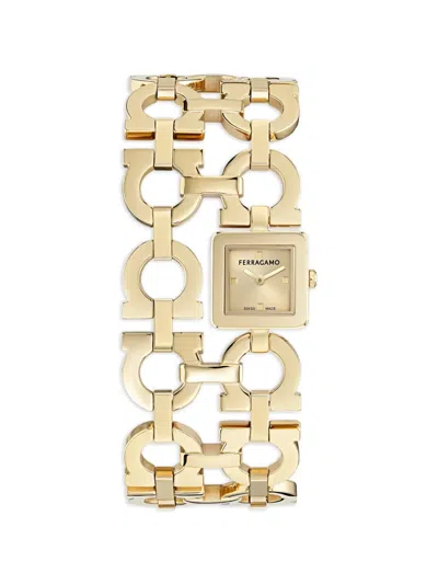Ferragamo Double Gancini 19mm Watch In Pink