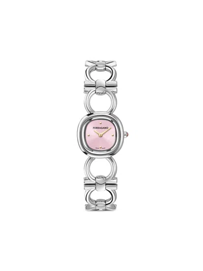 Ferragamo Double Gancini 25mm In Pink