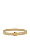 Ferragamo Double Gancini Belt In Neutrals