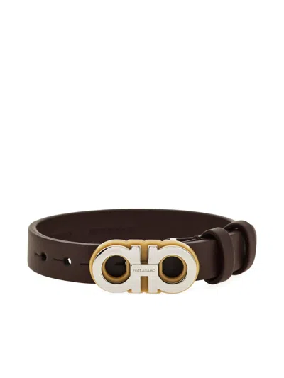Ferragamo Double Gancini Bracelet In Green