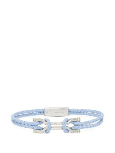 Ferragamo Double Gancini Bracelet (20cm) In Blue