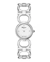 Ferragamo Double Gancini Bracelet Watch In Metallic