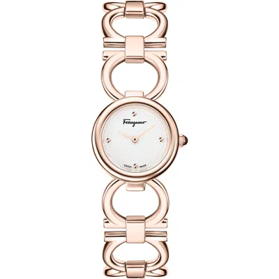 Ferragamo Double Gancini Bracelet Watch, 22.5mm In Gold