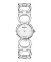 Ferragamo Double Gancini Bracelet Watch In Metallic