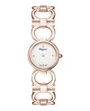 Ferragamo Double Gancini Bracelet Watch In Gold