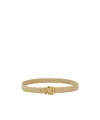 Ferragamo Double Gancini Buckle-fastened Belt In Gold