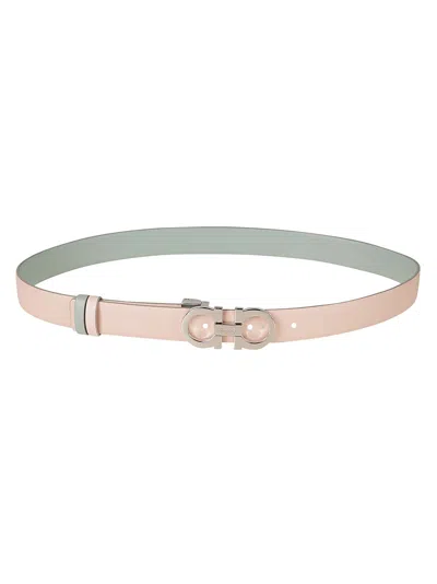 FERRAGAMO DOUBLE GANCINI BUCKLED BELT