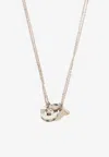 Ferragamo Double Gancini Chain Necklace In Silver