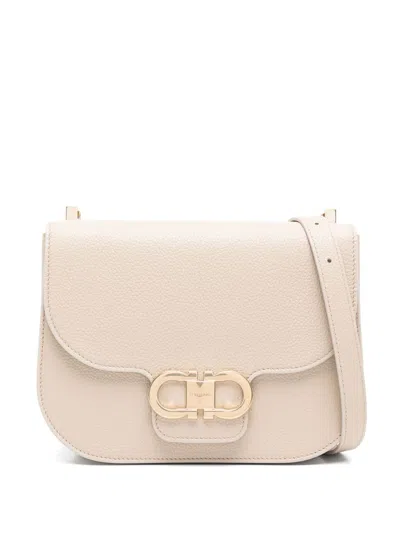 FERRAGAMO DOUBLE GANCINI CROSS BODY BAG