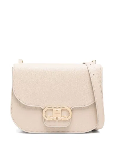 FERRAGAMO FERRAGAMO DOUBLE GANCINI CROSS BODY FLAP BAG