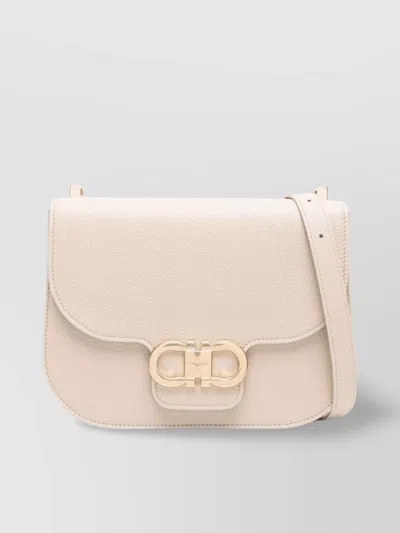 FERRAGAMO DOUBLE GANCINI CROSS BODY FLAP BAG