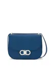 Ferragamo Double Gancini Crossbody Bag In Blue