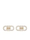 Ferragamo Double Gancini Crystal Embellished Earrings