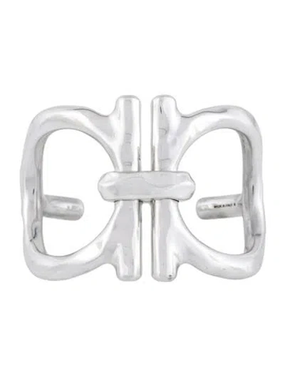 Pre-owned Ferragamo Double Gancini Cuff, 6" In Multi