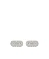 Ferragamo Double Gancini Cufflinks In Metallic