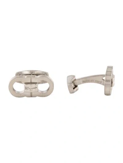 Pre-owned Ferragamo Double Gancini Cufflinks In Multicolor