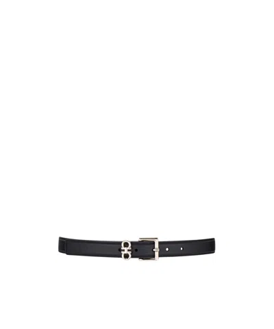 FERRAGAMO DOUBLE GANCINI FIXED BELT