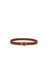 Ferragamo Double Gancini Fixed Belt In Brown