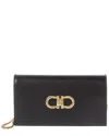 Ferragamo Women Gancini Leather Mini Bag In Black