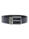 Ferragamo Square Anim Midnight Dark Blue Belt In Blue
