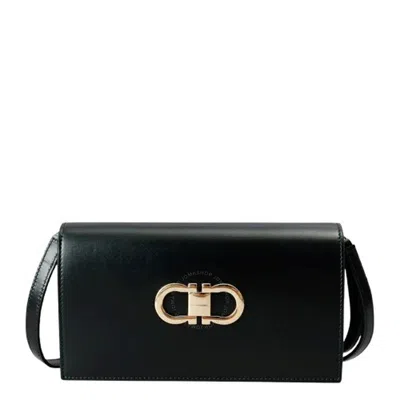 Ferragamo Double Gancini Mini Bag In Blue