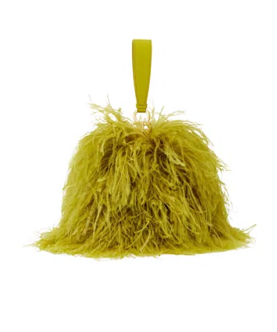 Ferragamo Double Gancini Mini Clutch In Green