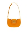 Ferragamo Double Gancini Mini Shoulder Bag In Yellow
