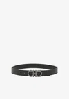 Ferragamo Double Gancini Reversible Leather Belt