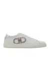Ferragamo Double Gancini Sneaker In White/ice Color