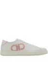 Ferragamo Double Gancini Sneakers In White