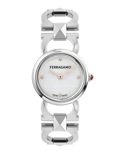 Ferragamo Double Gancini Stud Bracelet Watch In Multi