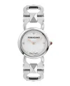 Ferragamo Double Gancini Stud Bracelet Watch In Metallic