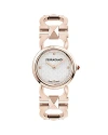 Ferragamo Double Gancini Stud 25mm In Silver/rose Gold