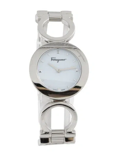 Pre-owned Ferragamo Double Gancini Watch, 28mm In Multicolor