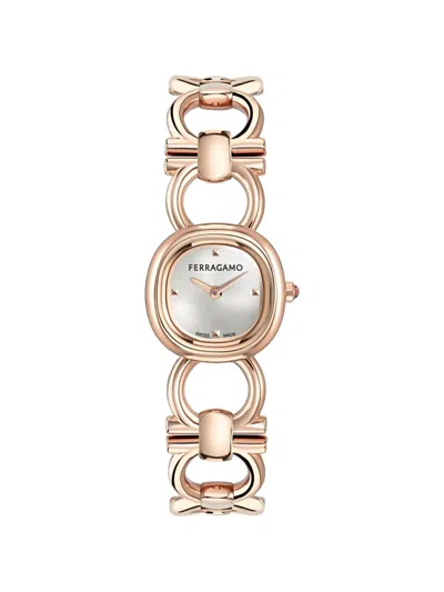 Ferragamo Double Gancini Watch In Gold