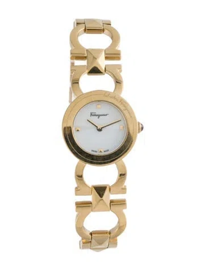 Pre-owned Ferragamo Double Gancino Watch, 25mm In Multi