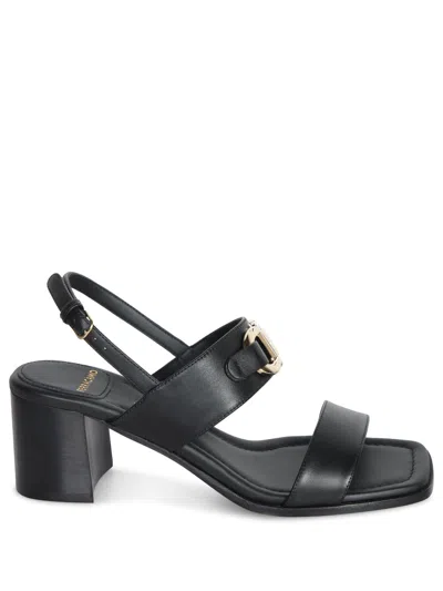 Ferragamo Double Gancio 55 Black Sandals