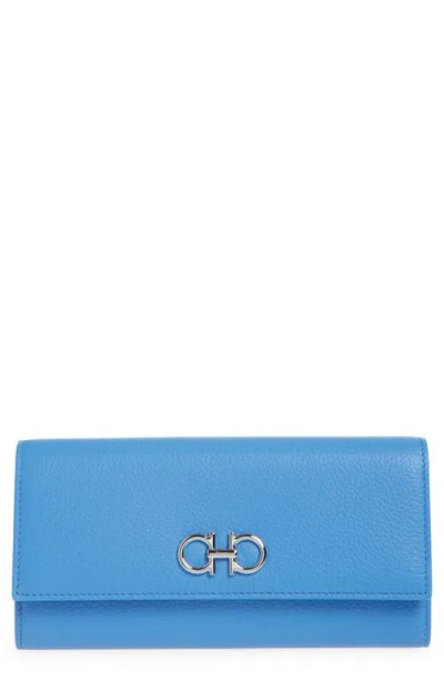 Ferragamo Double Gancio Leather Wallet On A Chain