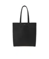 Ferragamo Grained Leather Tote Bag Textured Finish In Black/grey