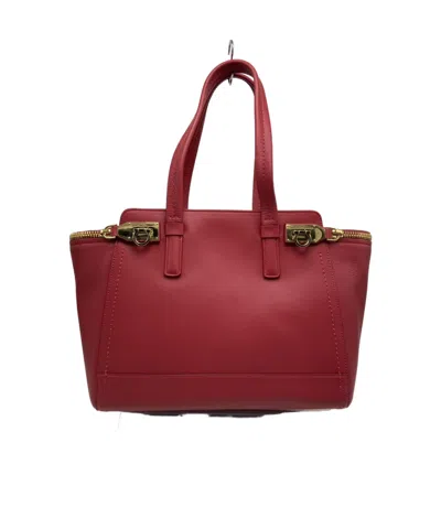 Ferragamo Double-handled Shoulder Bag In Burgundy