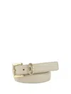 Ferragamo Double Hook Buckle Belt In Neutral